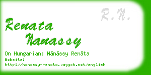 renata nanassy business card